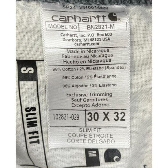 Carhartt Rugged Flex Slim Fit Pants Canvas Tapered Men's 30x31 Gray 102821 - Picture 7 of 11